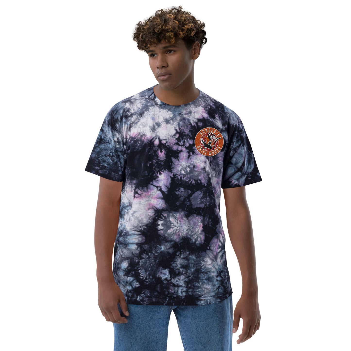 RDW Embroidered Tie Die T-shirt